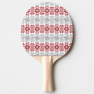 Latvian Morning SUN geometric pattern VIII Ping Pong Paddle