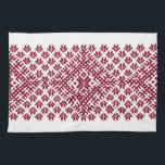 Latvian traditional continuous pattern cloth<br><div class="desc">Grey Latvian traditional ancient pattern -  Auseklis -  nordic star</div>