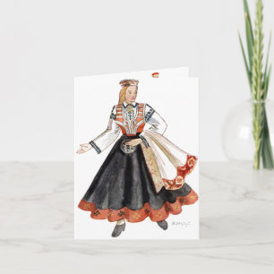 Latvian traditional costume cards