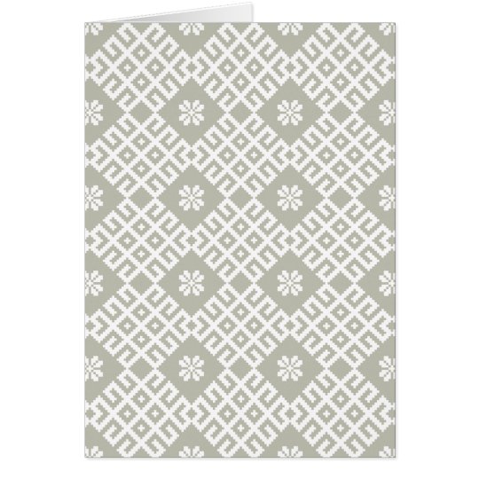 Latvian traditional pattern design card