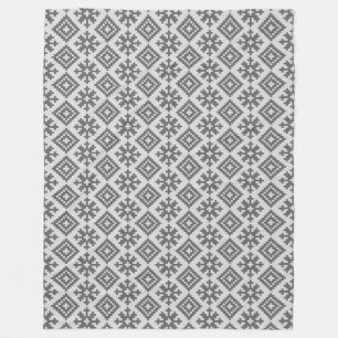Latvian traditional pattern design fleece blanket