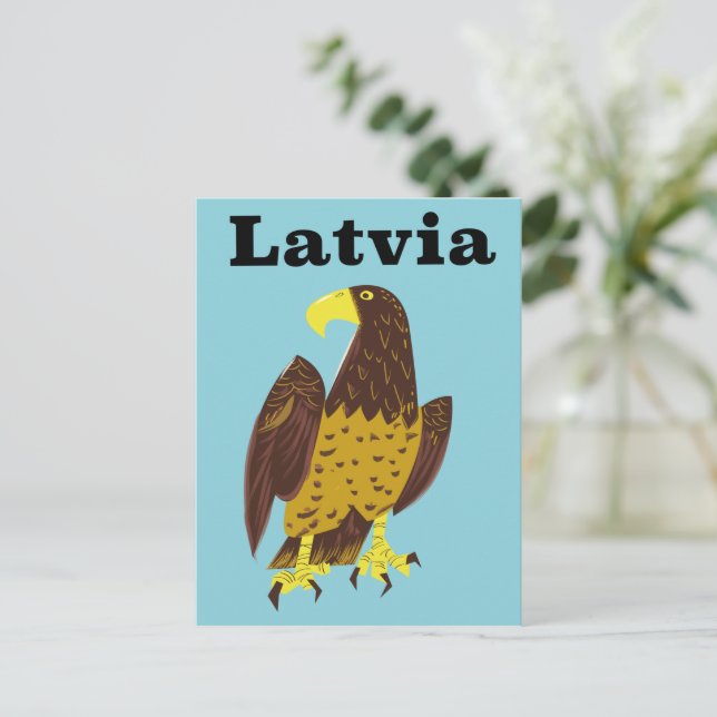 Latvian travel poster. postcard (Standing Front)