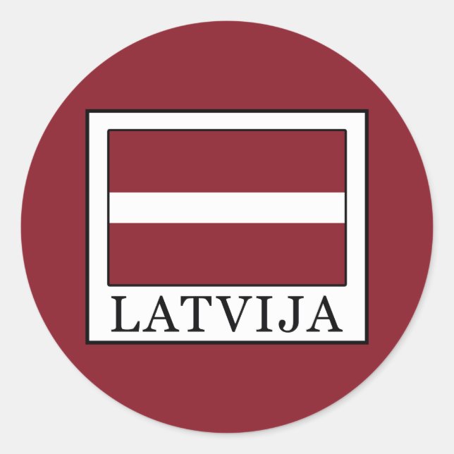 Latvija Classic Round Sticker (Front)
