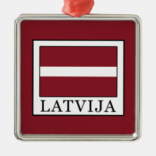 Latvija Metal Tree Decoration