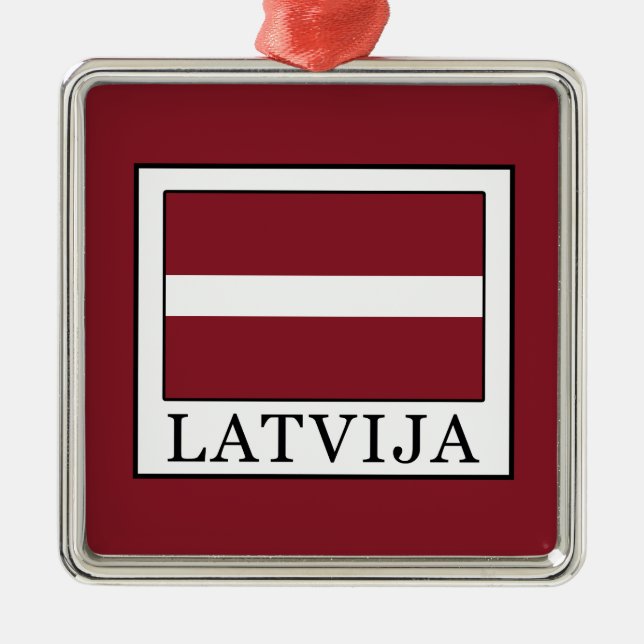 Latvija Metal Tree Decoration (Front)