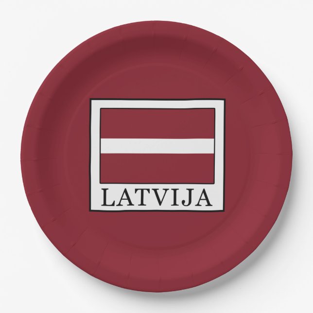 Latvija Paper Plate (Front)
