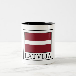 Latvija Two-Tone Coffee Mug
