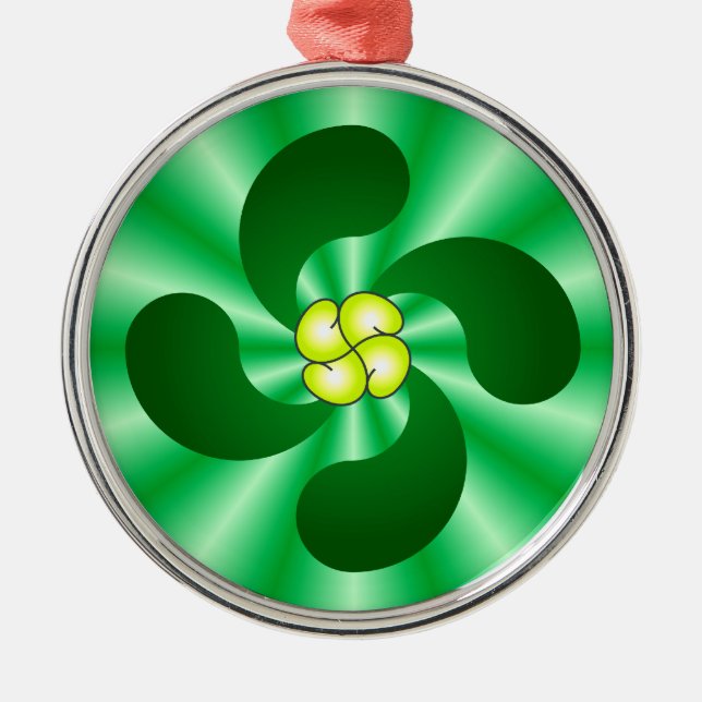 Lauburu Baskenkreuz Basque cross Metal Tree Decoration (Front)
