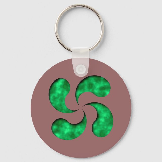 lauburu baskisches Kreuz basque cross Key Ring (Front)
