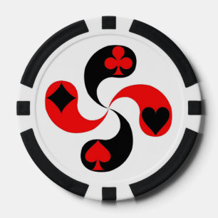Lauburu Basque Cross Spade Heart Diamond Club Poker Chips