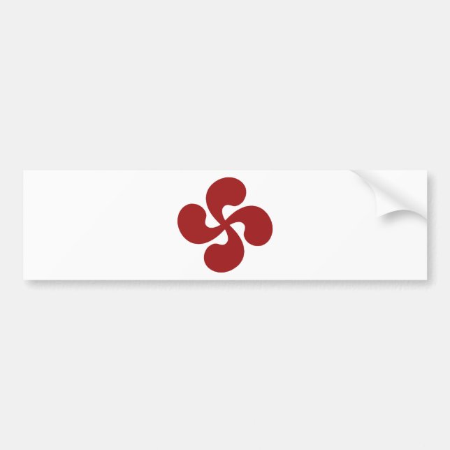 Lauburu Red Basque Cross Bumper Sticker (Front)