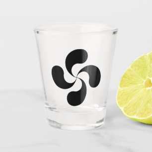 Lauburu symbol shot glass