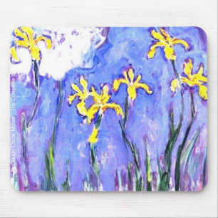 laude Monet Yellow Irises Mouse Mat