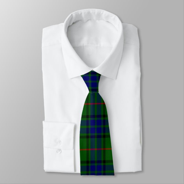 Lauder Clan Tartan Plaid Neck Tie (Tied)