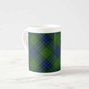 Lauder tartan blue green plaid bone china mug