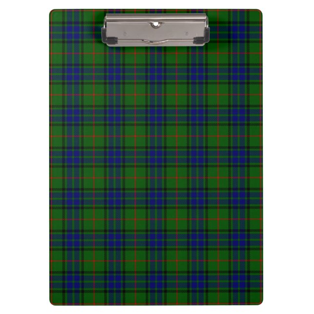 Lauder tartan blue green plaid clipboard (Front)
