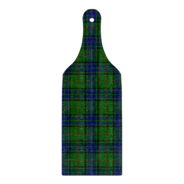 Lauder tartan blue green plaid cutting board (Front)
