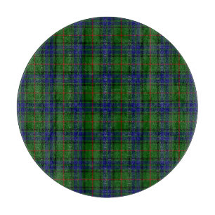Lauder tartan blue green plaid cutting board