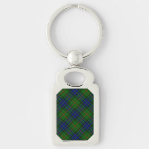 Lauder tartan blue green plaid key ring