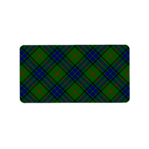 Lauder tartan blue green plaid label