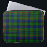 Lauder tartan blue green plaid laptop sleeve<br><div class="desc">Lauder clan tartan blue green plaid</div>