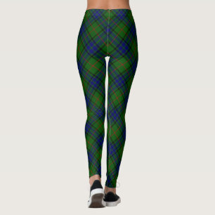 Lauder tartan blue green plaid leggings