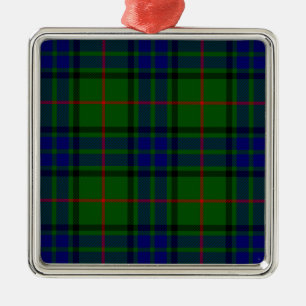 Lauder tartan blue green plaid metal tree decoration