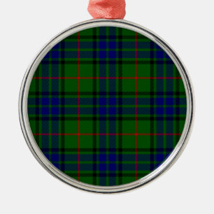 Lauder tartan blue green plaid metal tree decoration