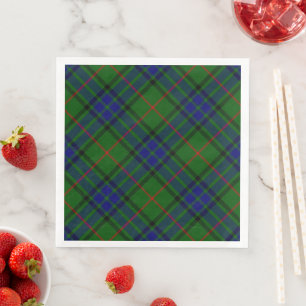 Lauder tartan blue green plaid napkin