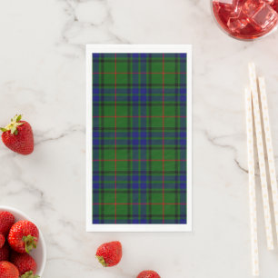 Lauder tartan blue green plaid napkin
