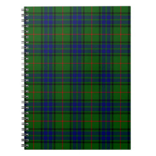 Lauder tartan blue green plaid notebook