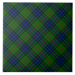 Lauder tartan blue green plaid tile
