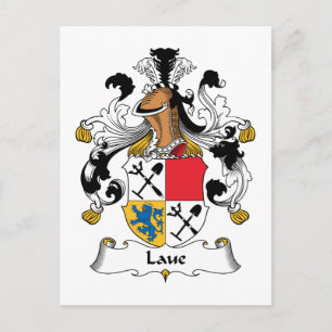 Laue Family Crest Postcard