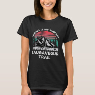 Laugavegur Trail Hiking Is My Therapy Outdoors Tre T-Shirt