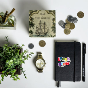 Laugh and grow fat motivational colourful