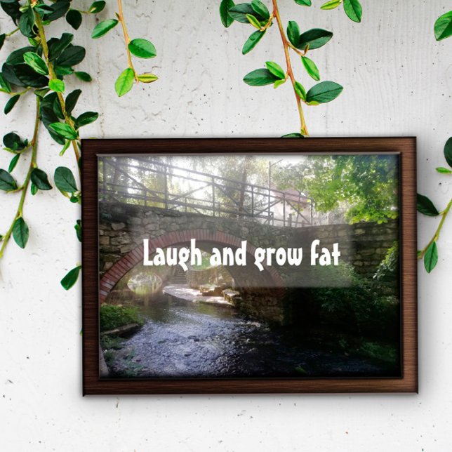 Laugh and grow fat proverb bridge  poster (Creator Uploaded)