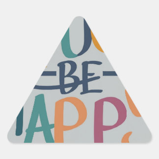 Laugh be happy triangle sticker