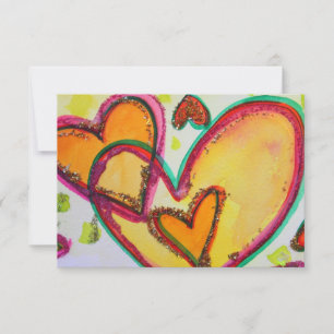 Laugh Hearts Connect Small Invitation or Invite