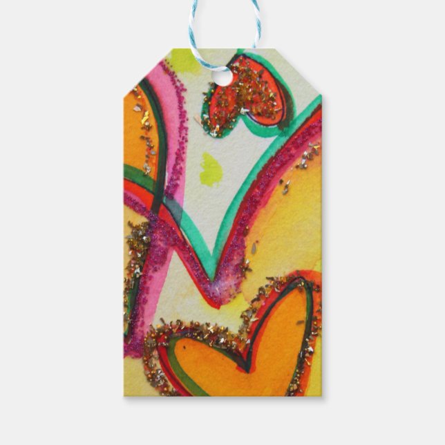 Laugh Hearts Custom Card Gift Tags (Front)