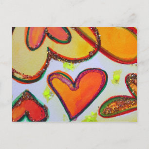 Laugh Hearts Garden Postcard