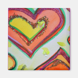 Laugh Hearts Magnet