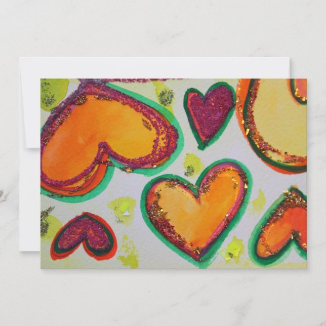 Laugh Hearts Pink Bliss Custom Invitation - Invite (Front)