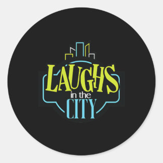 Laugh In The City  Classic Round Sticker