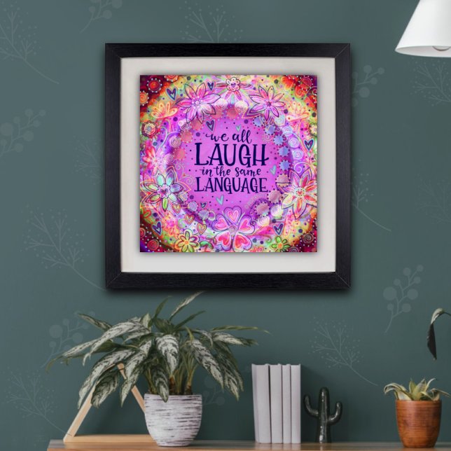 Laugh in the Same Language Purple Inspirational  Poster (Creator Uploaded)