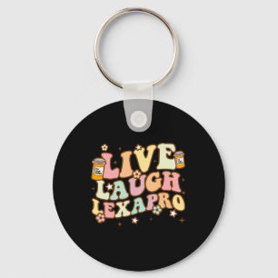 Laugh Lexapro Groovy Mental Health Awareness Thera Key Ring