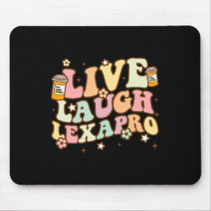 Laugh Lexapro Groovy Mental Health Awareness Thera Mouse Mat