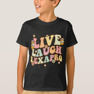 Laugh Lexapro Groovy Mental Health Awareness Thera T-Shirt