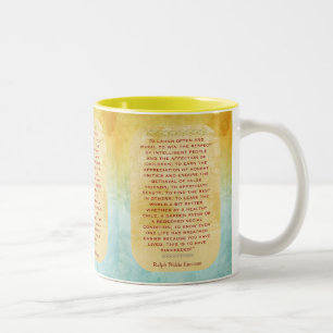 Laugh Often and Much -- Emerson quote Two-Tone Coffee Mug