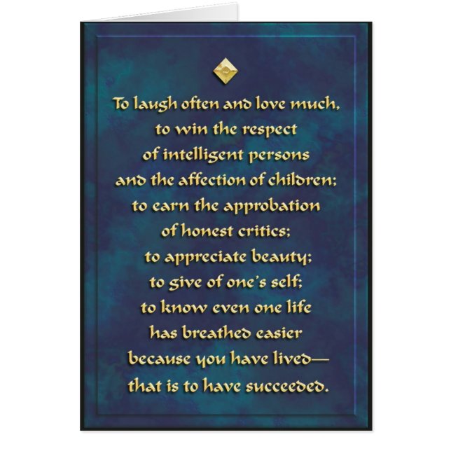 Laugh often, love much… Card (Front)