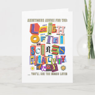 Laugh Often – Positive Typography Quote Design 1 Card